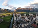 Landquart Bahnhof am 11. Juni 2017, Blick nach Osten