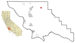 Location in San Luis Obispo County and the state of California