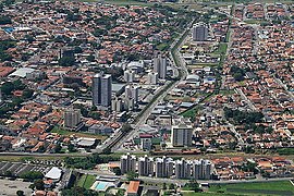 Foto aérea do município de Caçapava