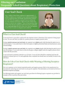 CDC/NIOSH document for user seal check