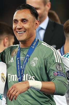 Keylor Navas na de gewonnen Champions League van 2018