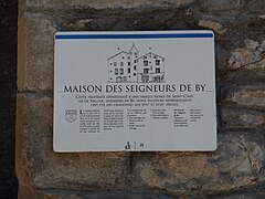 Saint-Chef - Plaque de la maison des seigneurs de By