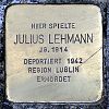 Stolperstein Gustav-Behringer-Str. 10 Lehmann Julius