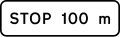 Distance for stop sign