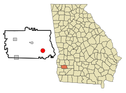 Location in Calhoun County and the state of Georgia