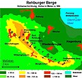 Kaart van de heuvelrug Rehburger Berge