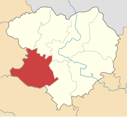 Rajonens beliggenhed i Kharkiv oblast