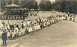 Kinderbloemenhulde tijdens Heiligdomsvaart, 1937