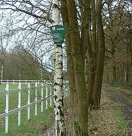 Bebording van een landgoed Aanvankelijk was het gebruik van deze bekende groene borden voor opengestelde landgoederen verplicht, de borden waren enkel bij het ministerie verkrijgbaar. Thans mogen landgoedeigenaren zelf een bord ontwerpen en plaatsen