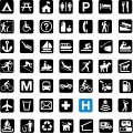 Image 11Graphic symbols are often functionalist and anonymous, as these pictographs from the US National Park Service illustrate. (from Graphic design)