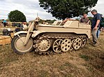 Kettenkrad: Halbkettenfahrzeug Sd.Kfz. 2 mit motorradähnlichem Vorderbau.