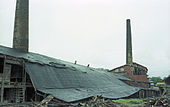 Strinden Teglverk i tidligere Strinda kommune produserte teglstein og annet fra 1900 til 1975. Foto: 1979 / Trondheim byarkiv