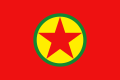 Drapeau du PKK depuis 2004.