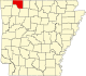 State map highlighting Carroll County