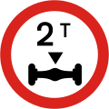 Axle weight limit