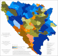 Etnička struktura Bosne i Hercegovine po općinama u 2013. godini.