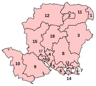 Proposed Revised constituencies in Hampshire (2010–present)