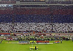 Présentation des équipes de France et de Serbie avant un match