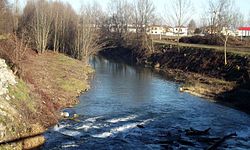 The Varaita river at Polonghera.