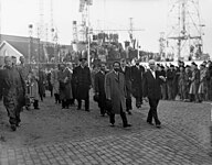 Visiting industrial sites at the Netherlands, November 4, 1954