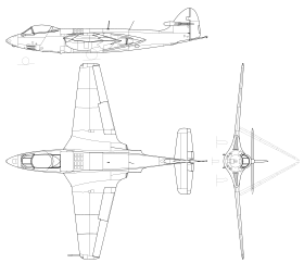 vue en plan de l’avion