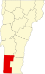 Bennington County map