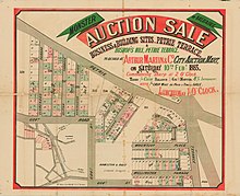 Map displaying lots along Petrie Terrace and Bishop's Hill