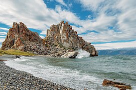 Shamanka, or Shaman's Rock on Olkhon Island