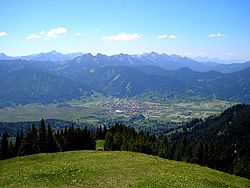 Skyline of Unterammergau