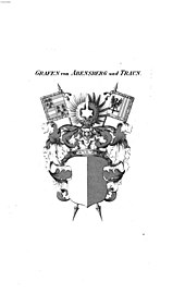 Wappen der Grafen Abensberg und Traun, nach Tyroff HA, zw. 1846 und 1865