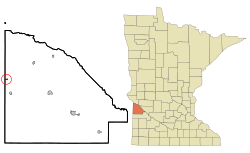 Location of Nassau, Minnesota