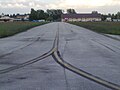 La pista di rullaggio dell'aeroporto civile