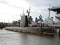 USS Clamagore, 24 November 2003 (the three distinctive shark-fin domes are the PUFFS sonar).