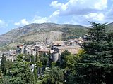 Villa d'Este: a view of the garden and the old town from the main floor