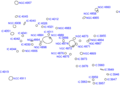 Map with labels of the galaxies in the central part of the Coma Cluster.