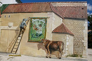 Clussais-La légende de Mélusine-fresque d'Armand Langlois.