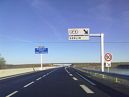 De A65 bij Garlin