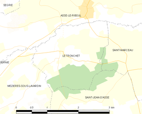 Poziția localității Le Tronchet