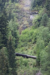 Conduite forcée du barrage de Bissorte : ruisseau dévié de Bissorte.