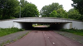 Kruislaanbrug gezien naar het oosten (mei 2018)