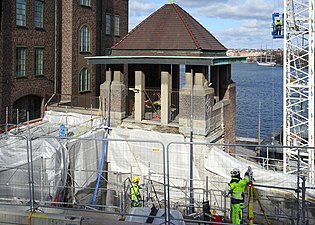 Utsiktspaviljongen under ombyggnaden.