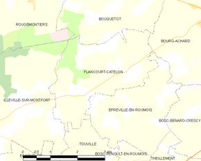 Poziția localității Flancourt-Catelon