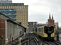 HK-Zug nahe der Oberbaumbrücke als U12 zum U-Bahnhof Ruhleben