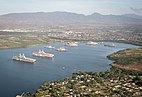 Aerial view of Pearl Harbor