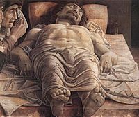 Lamentación sobre Cristo morto, de Mantegna (h. 1480-1490).