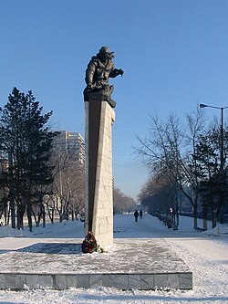 Statua Nurken Abdirova u Karagandi