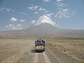 Ararat, View with truck driving mountiners