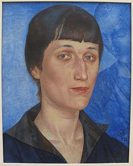 Anna Ahmatovan portret (pirdi Kuz'ma Petrov-Vodkin, 1922)