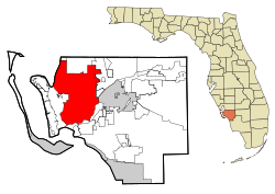 Location in Lee County and the state of Florida