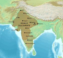 Territory controlled by the Khaljis circa 1320.[2]